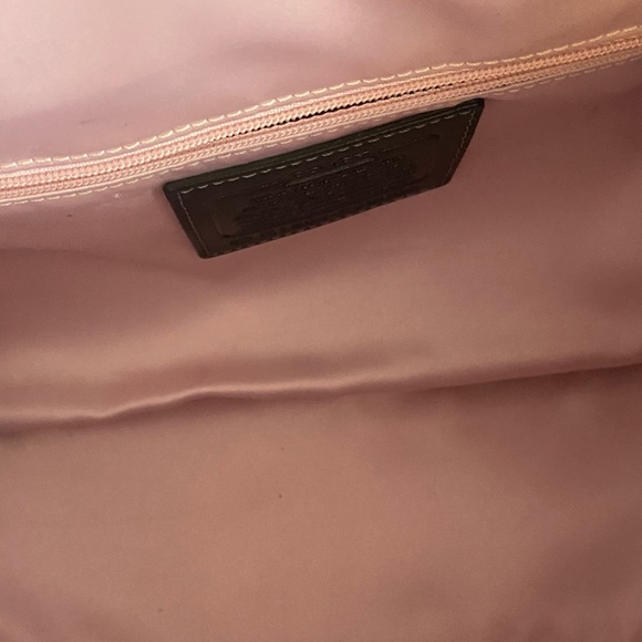 Coach Gray and silver Textured Shoulder Bag